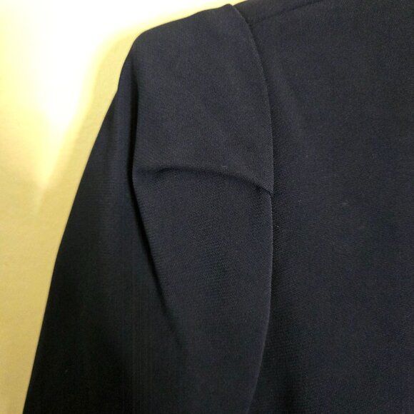 Rebecca Taylor Devon Open Front Blazer Navy Designer Quiet Luxury Size 2 Classic - Picture 5 of 7